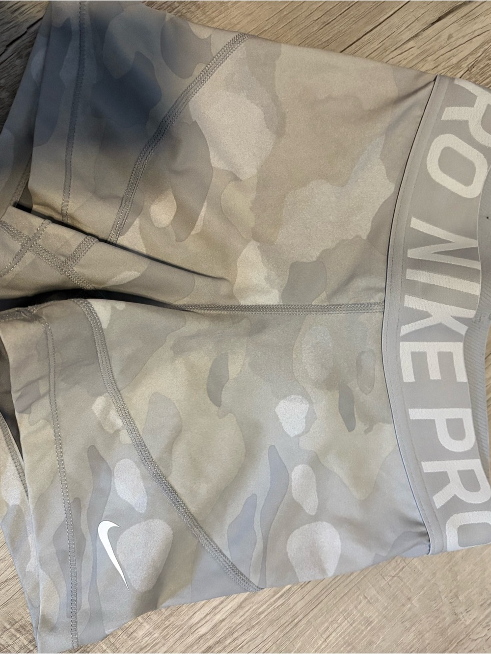 Nike Grey Camo Performance Compression Shorts